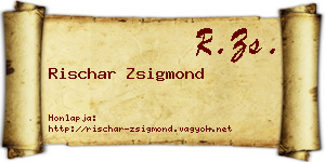 Rischar Zsigmond névjegykártya