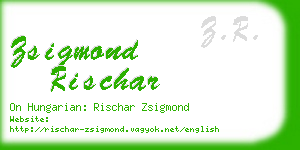 zsigmond rischar business card